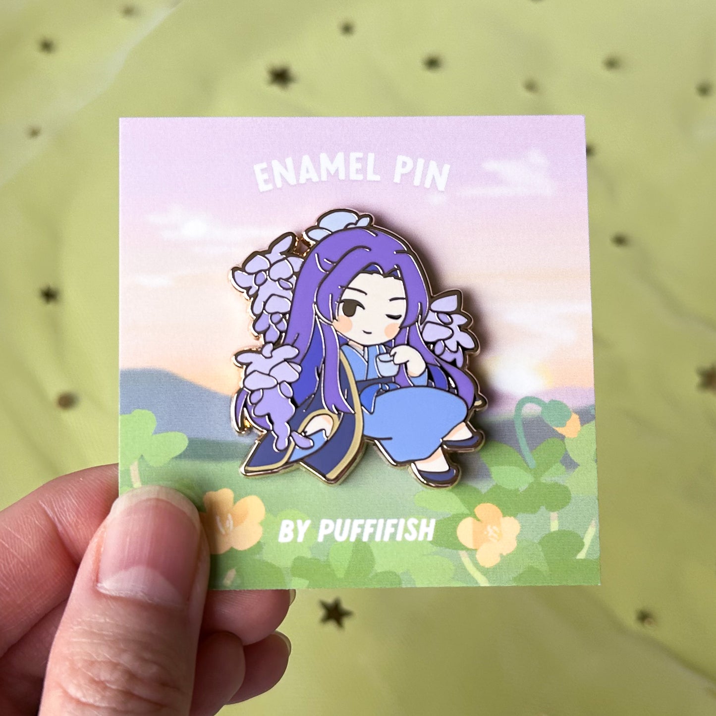 Floral Jinshi Enamel Pin