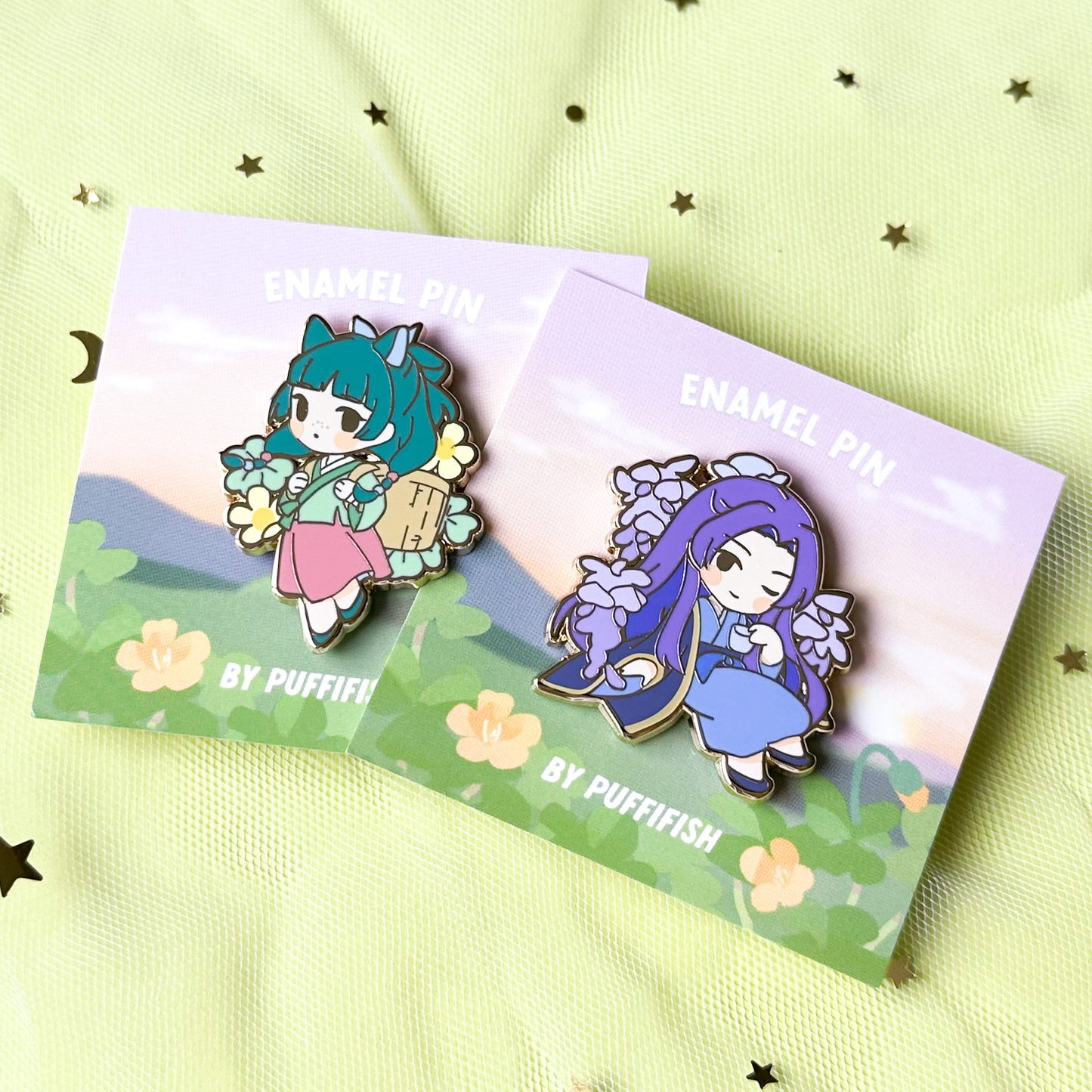 Floral Jinshi Enamel Pin