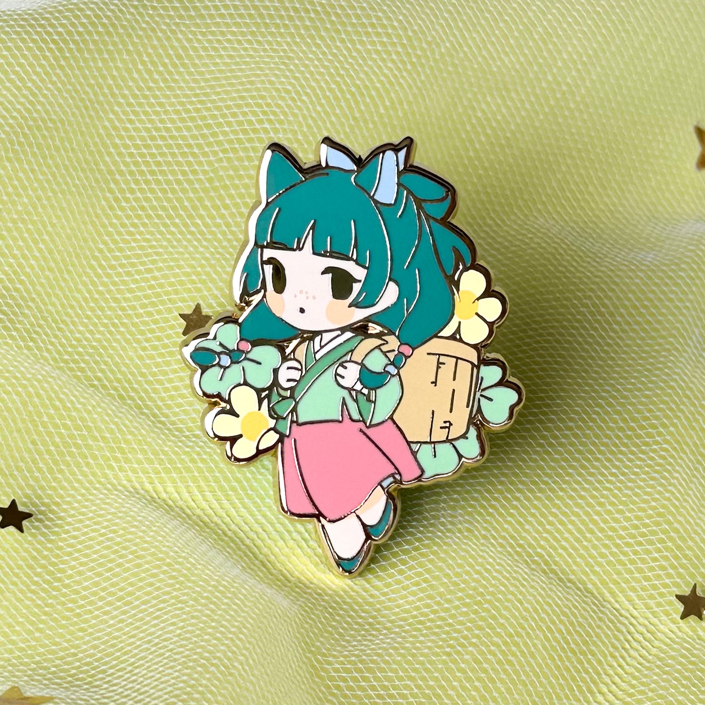 Floral Maomao Enamel Pin