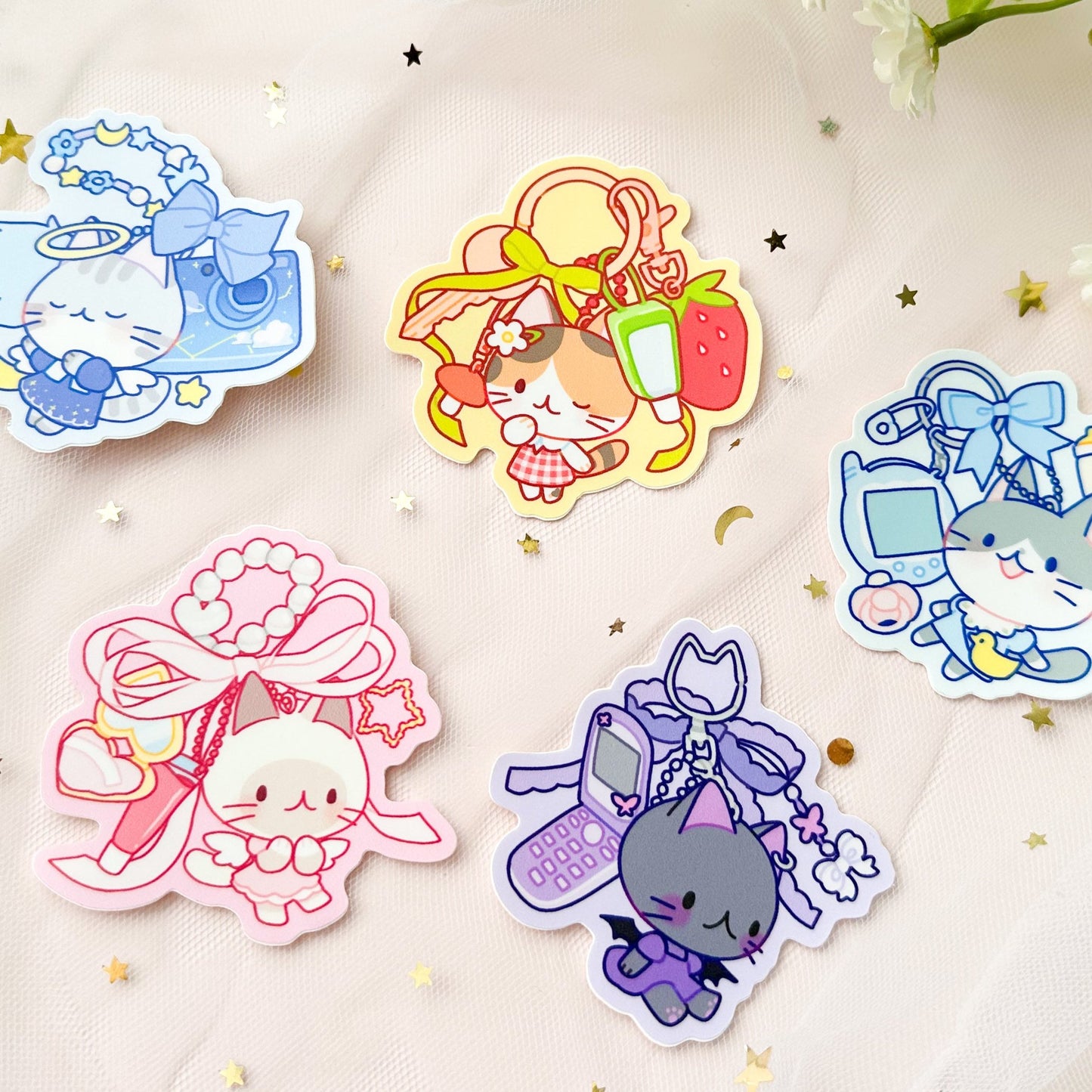 Trinket Kitties Vinyl Stickers