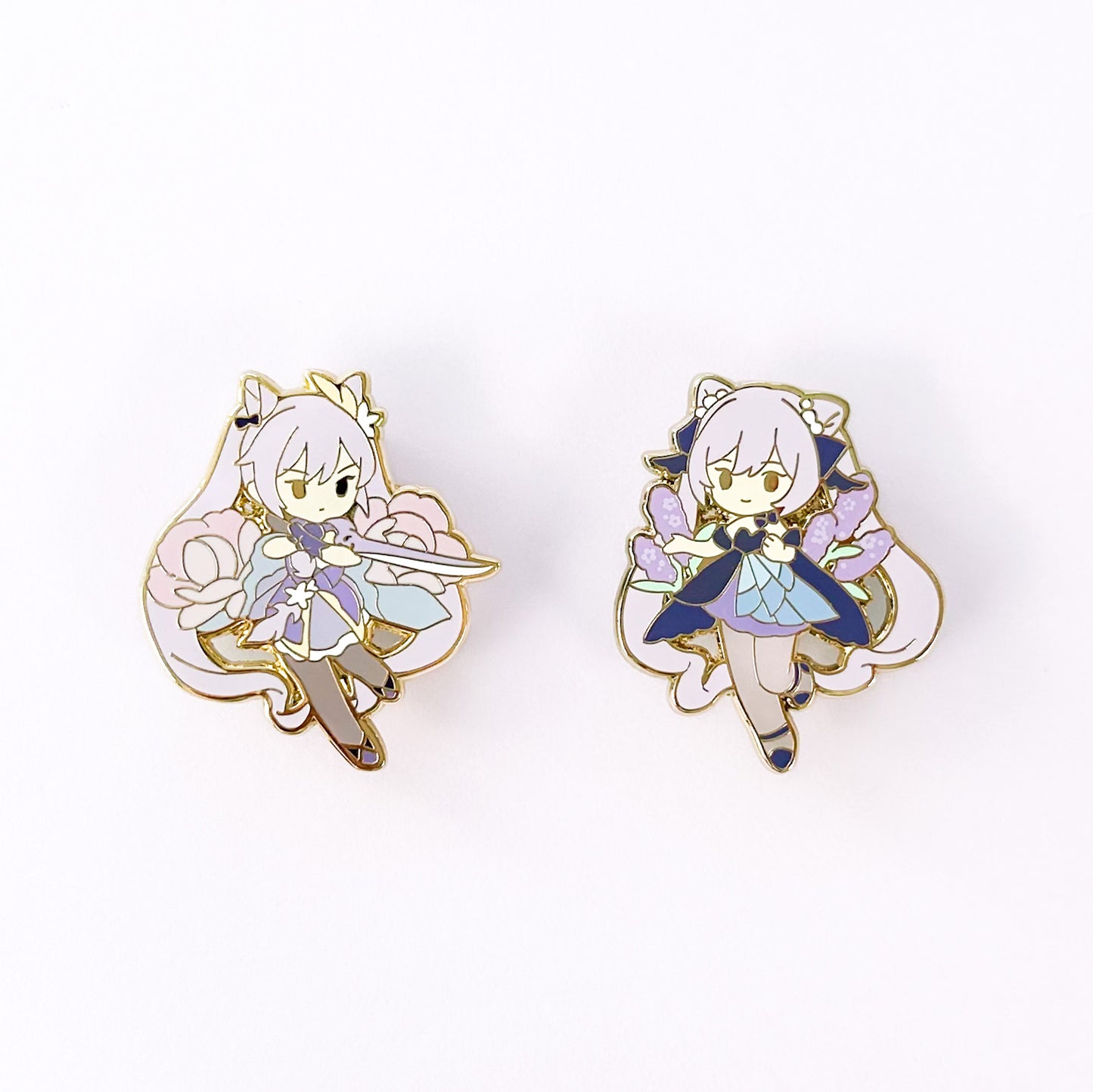 Genshin Impact: Floral Enamel Pin (Keqing)