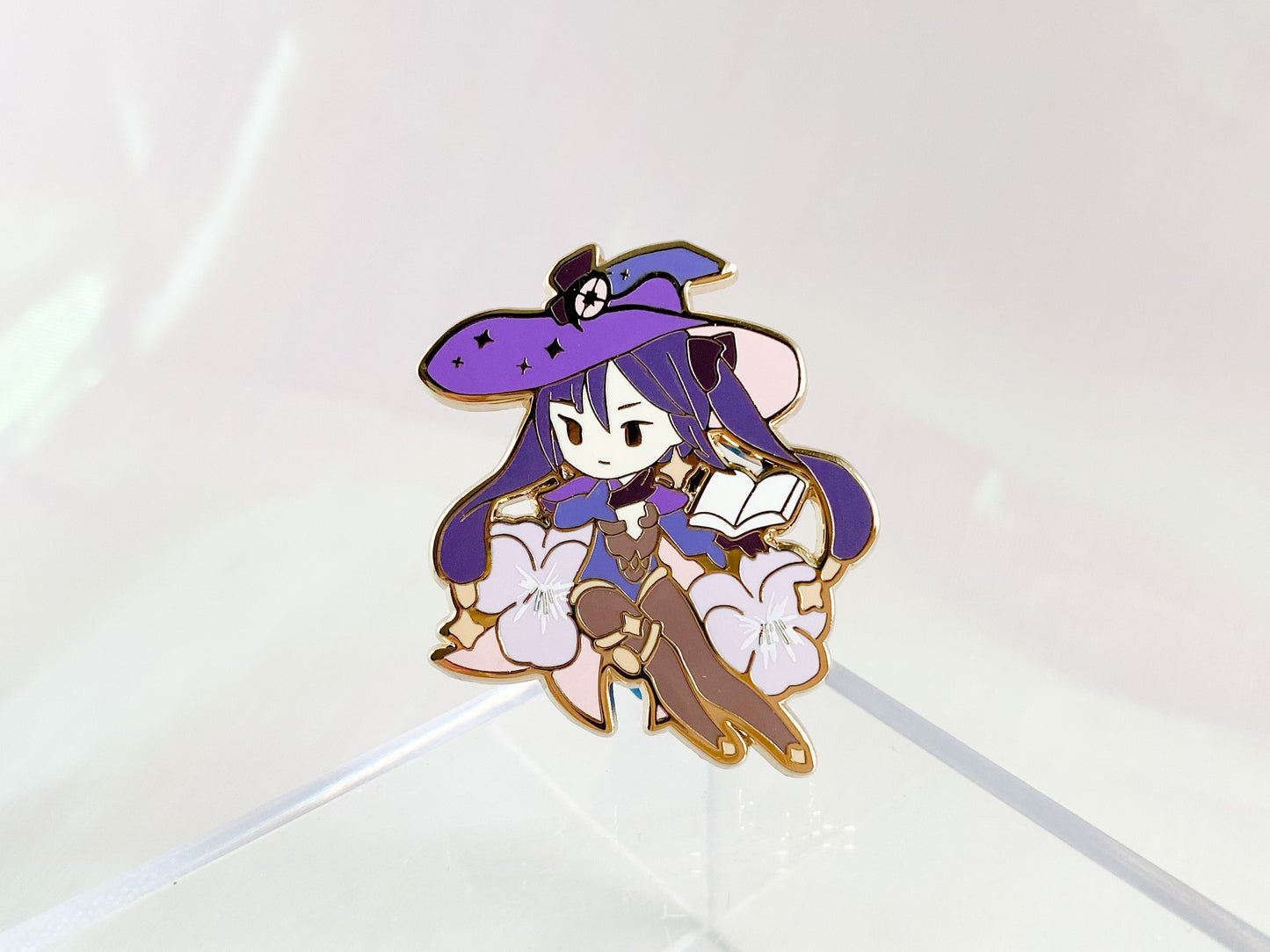 Eula Mona Lisa Floral Genshin Impact Enamel Pin