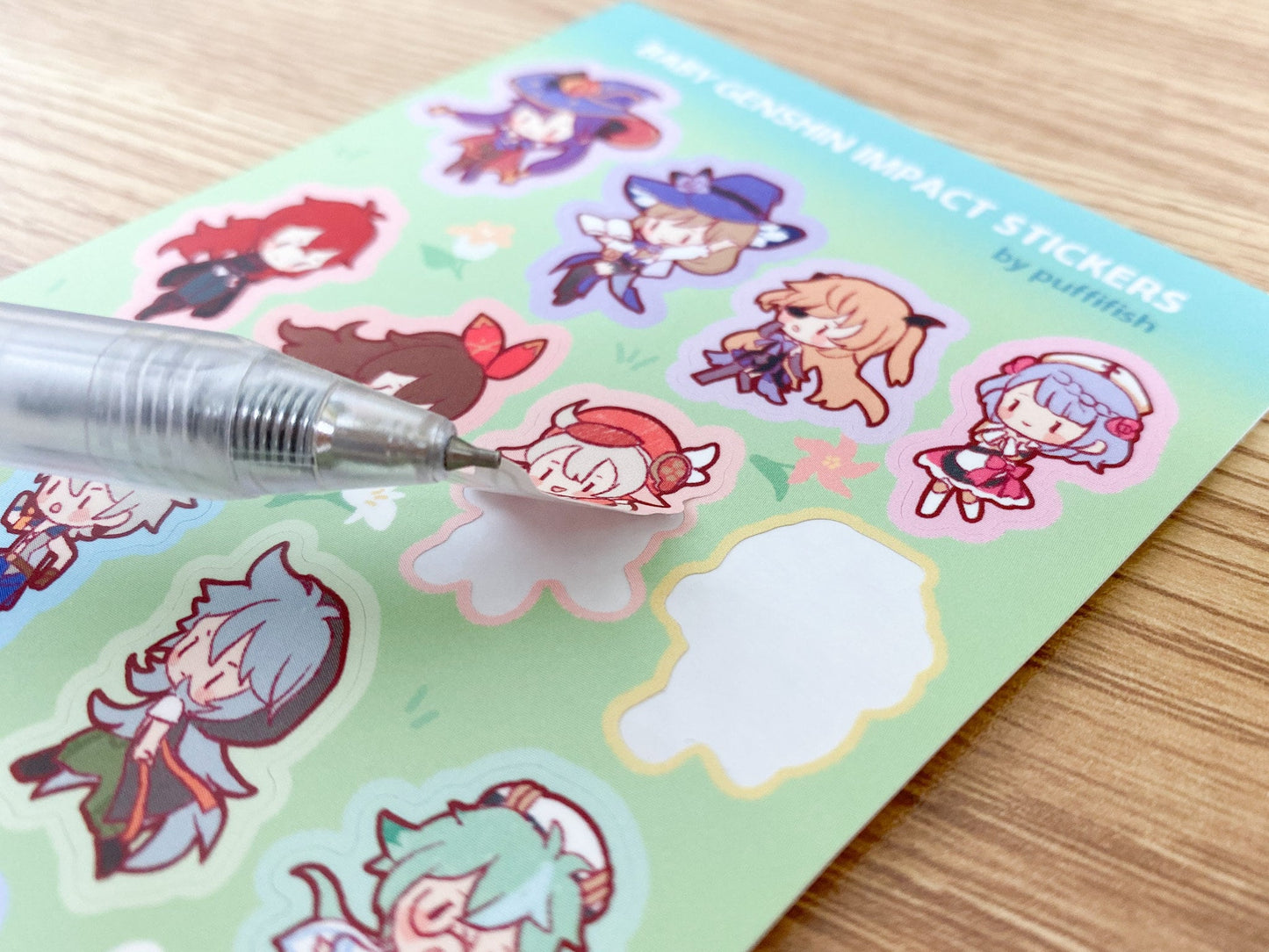 Baby Genshin Impact Mini Kiss-cut Sticker Sheet