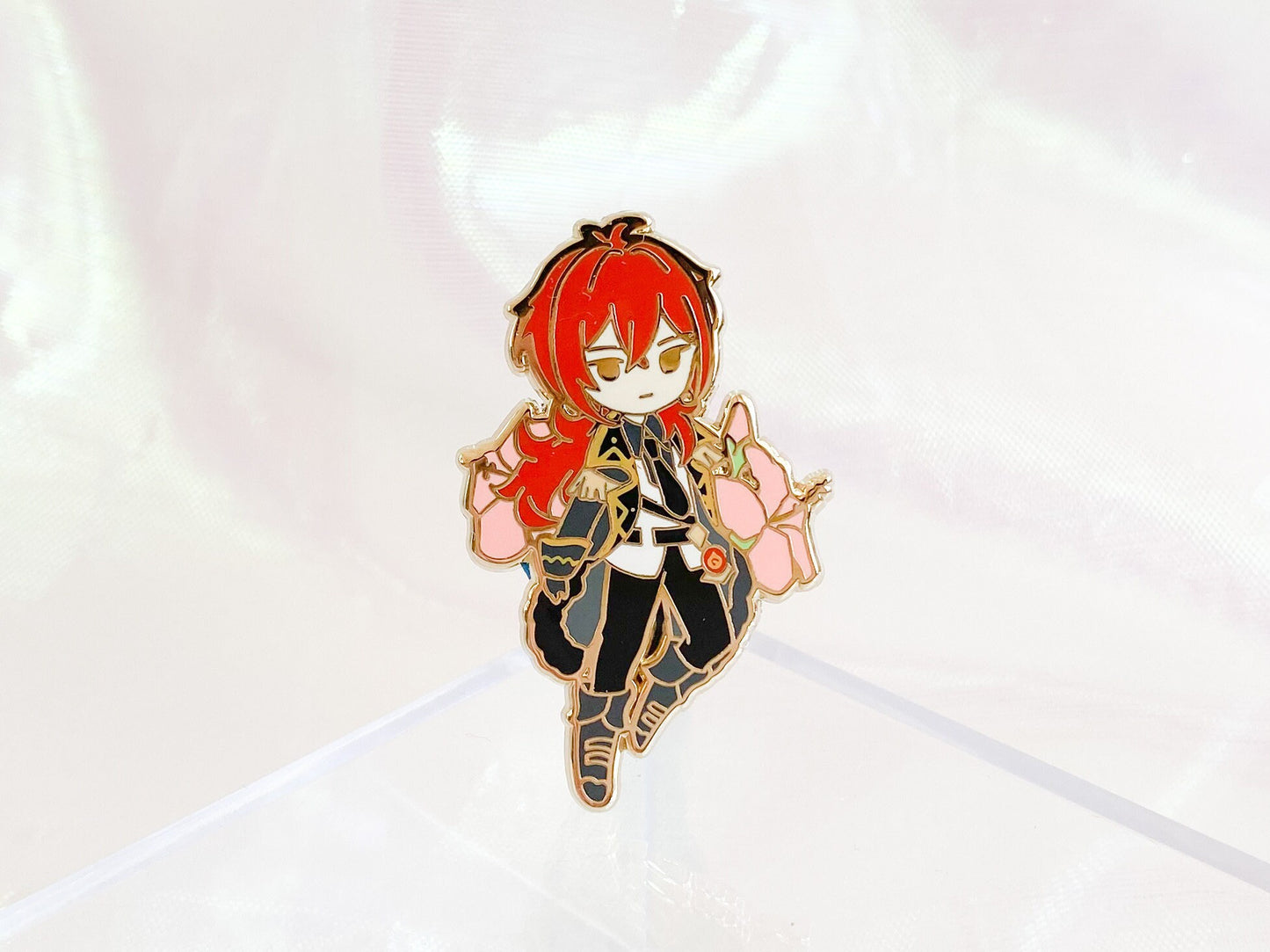 Amber Diluc Klee Floral Genshin Impact Enamel Pin