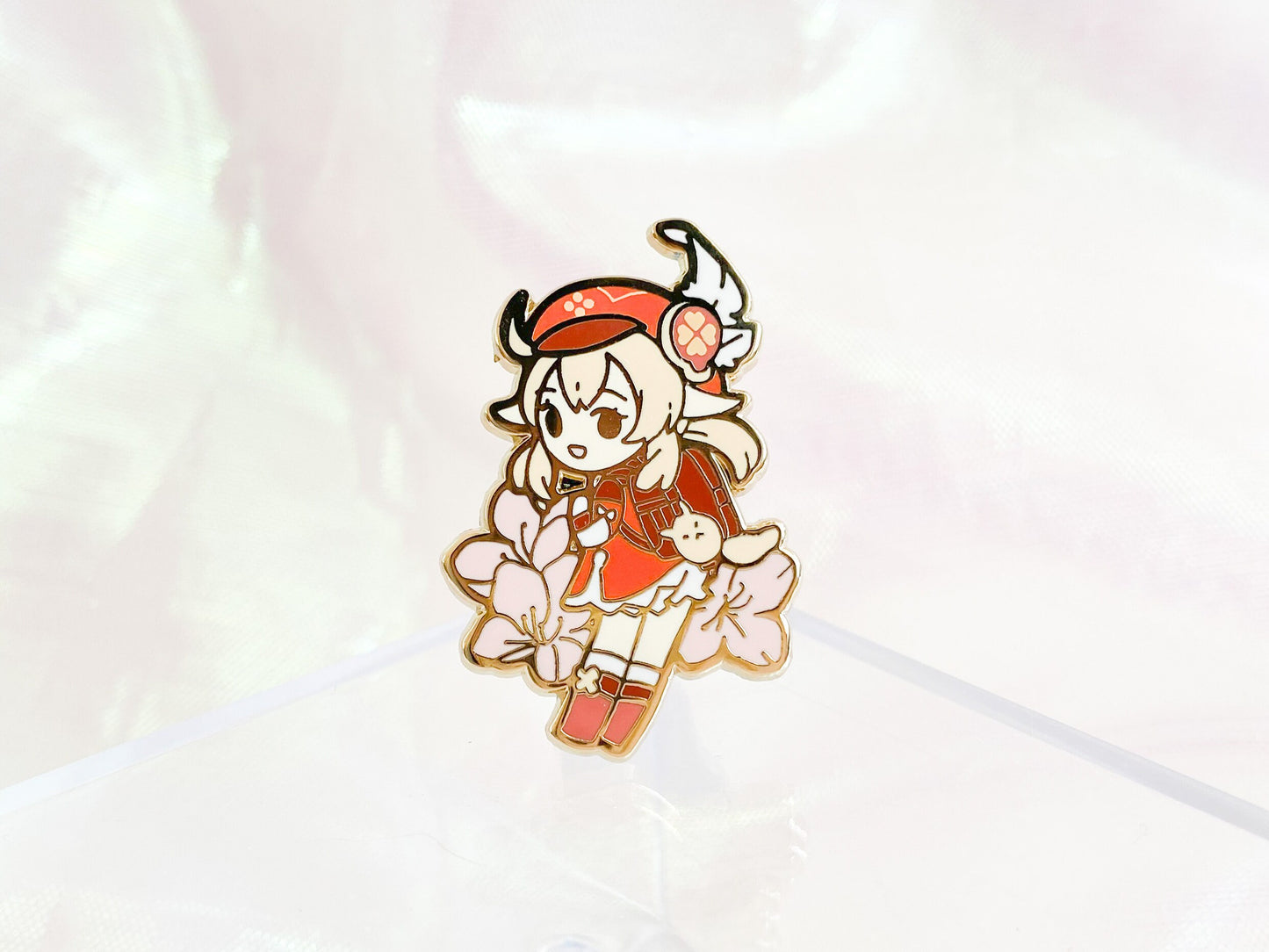 Amber Diluc Klee Floral Genshin Impact Enamel Pin