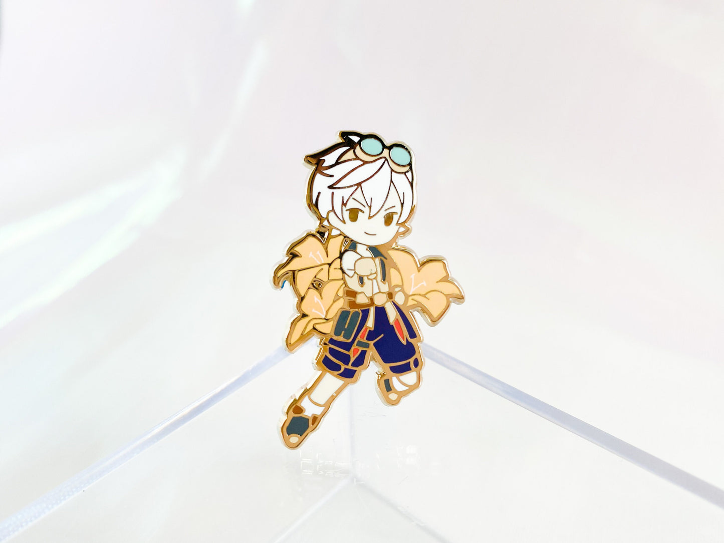 Albedo Bennett Diona floral genshin impact enamel pin