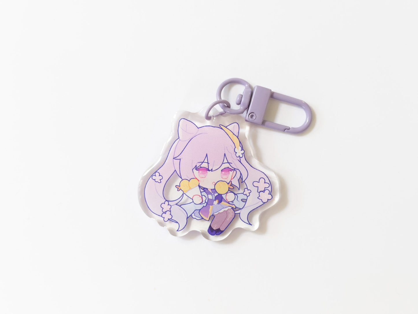 Genshin Impact Acrylic Keychain/Charm Keqing Ganyu Hu Tao Xiao Zhongli
