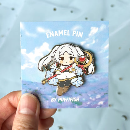 Floral Frieren Enamel Pin