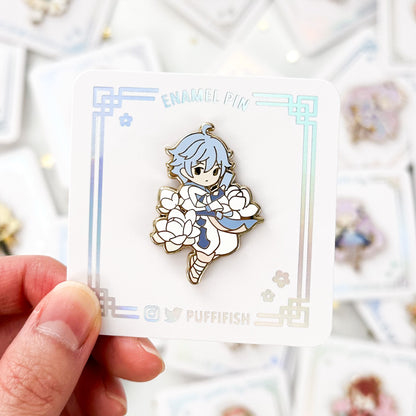 Genshin Impact: Floral Enamel Pin (Xiao Chongyun Xingqiu)