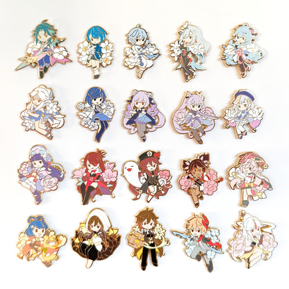 Full Set! Genshin Impact: Floral Enamel Pin Collection