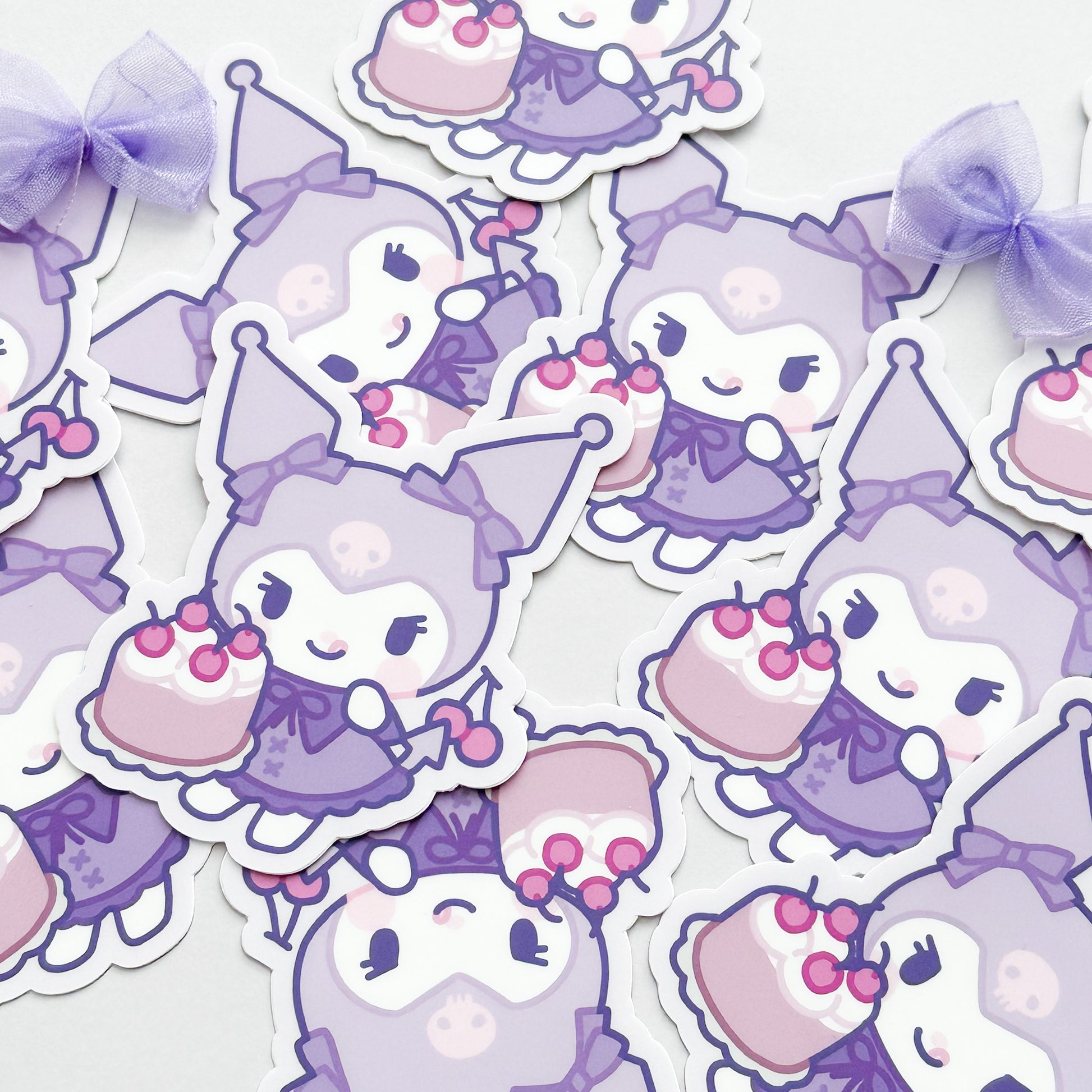 Black Forest Cake Devil Rabbit Vinyl Sticker – Puffifish