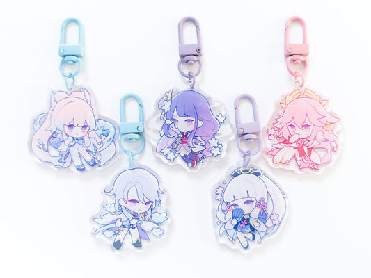 Genshin Impact Acrylic Keychain/Charm Kokomi Raiden Yae Ayato Ayaka
